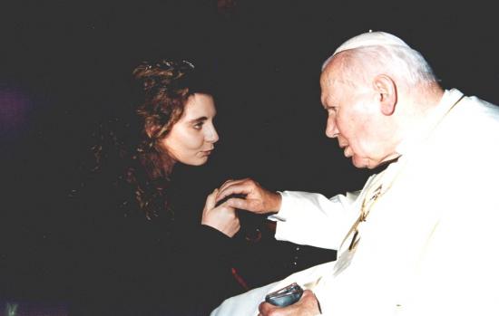 Debora et le Pape Jean-Paul II
